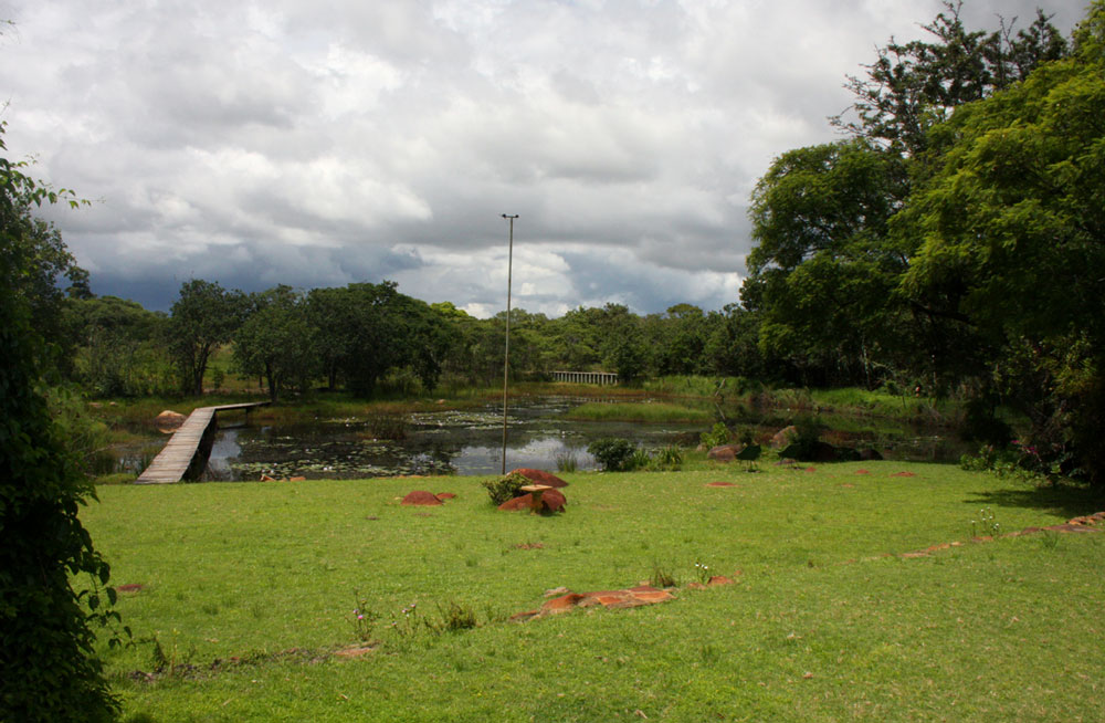 View from the front of the house towards the dam, Val D'Or