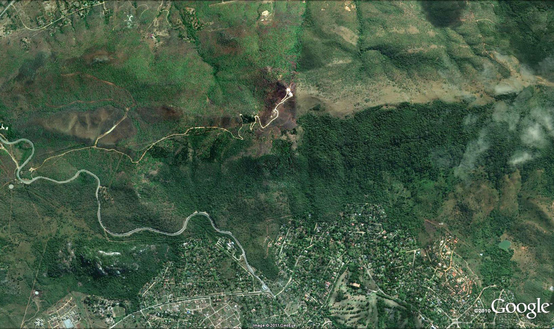 Map showing Christmas Pass and Cecil Kop Nature Reserve