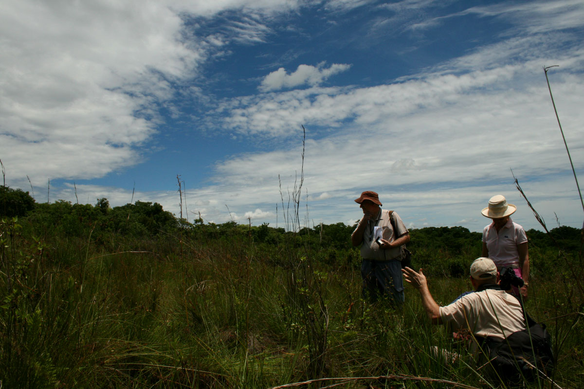 Bart and Mark showing some of the unusual species to the owner of the property.