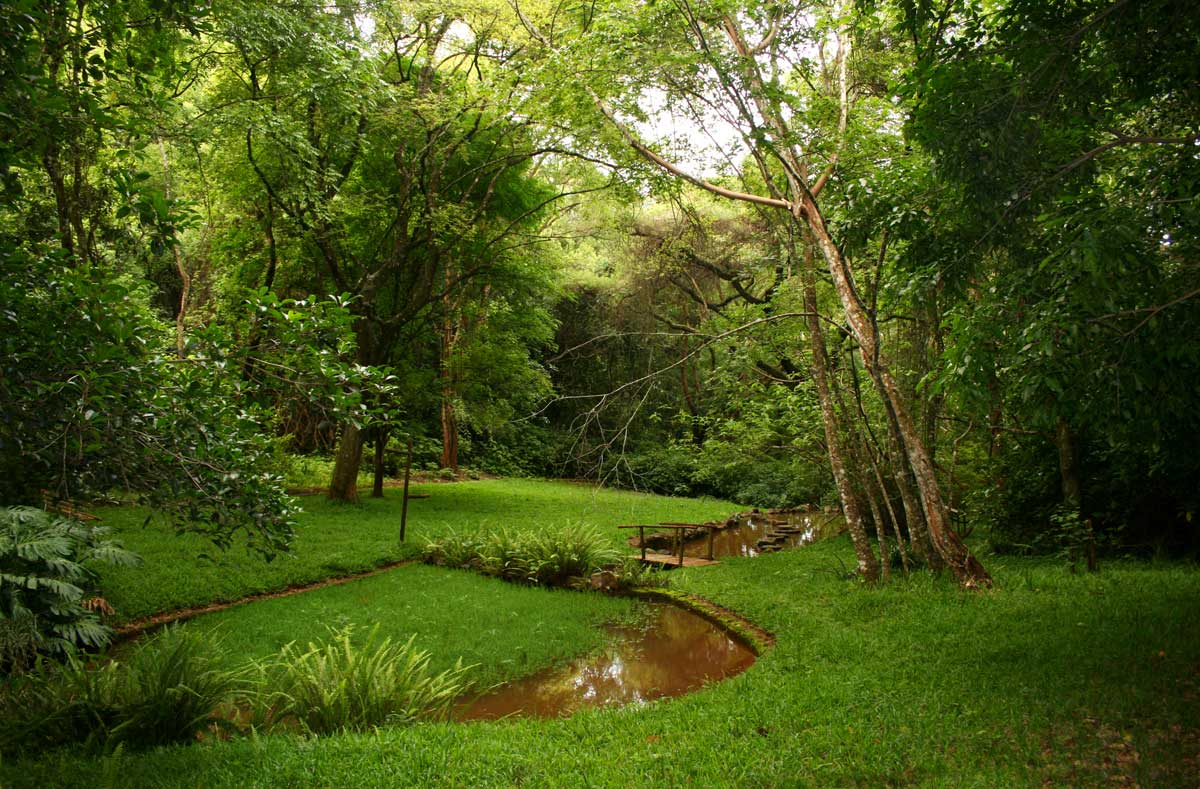 One of the many water features in La Rochelle Botanic Garden